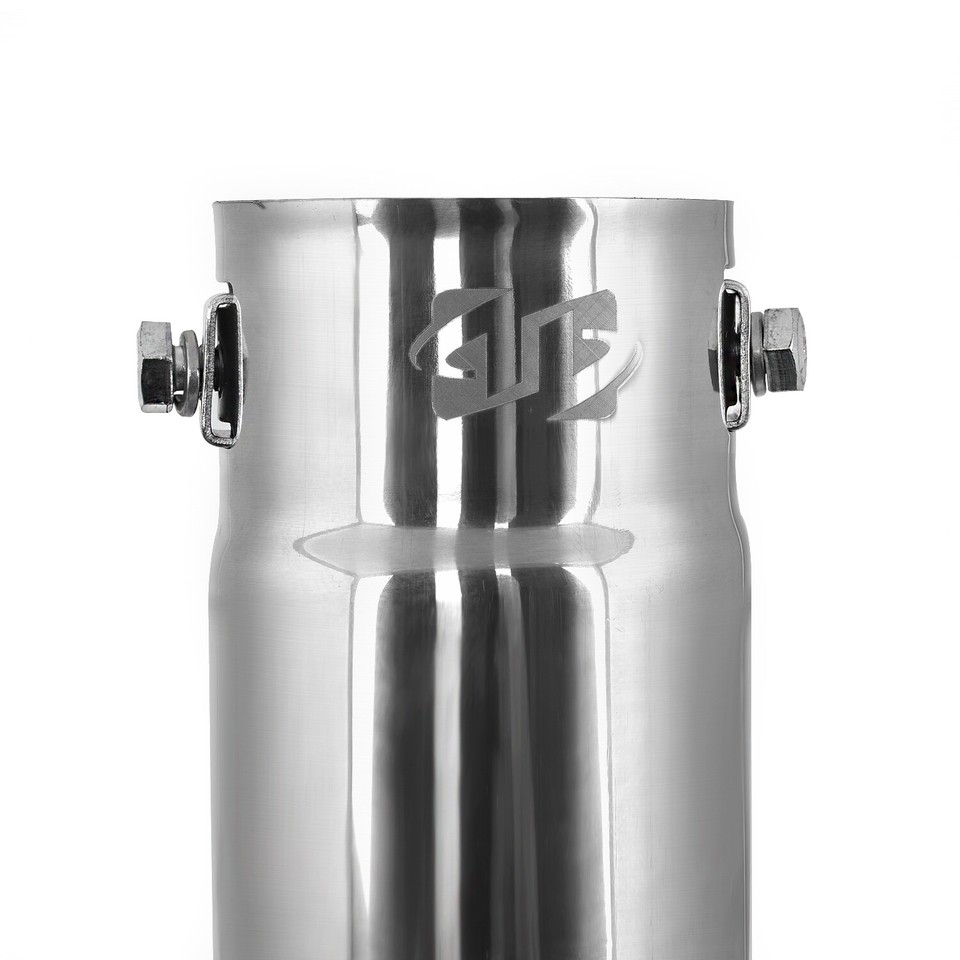 Chrome Exhaust Tips 2.5 Inlet Pack Of 2 Stainless Steel Exhaust Tips Chrome Fits 1 5 Quot To 2 Quot Pipes C 1147375 - Foto 2