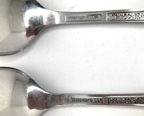 Interpur Florenz Oval Soup Spoon Stainless Japan set of 2 Vintage - Picture 7 of 10