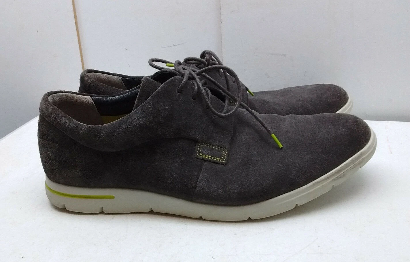 Scarpe da uomo Clarks marrone scuro scamosciate casual stringate Oxford punta liscia sneaker 13M 47
