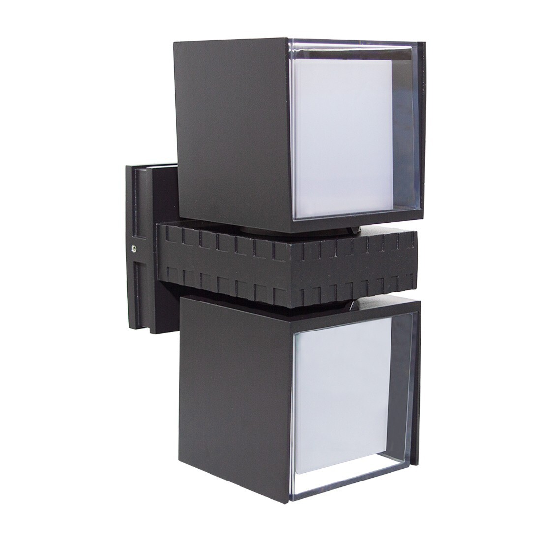 Lámpara de pared LED 24W cubo de luz cálida para exteriores giratoria...