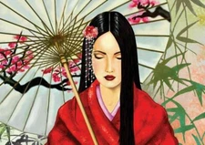 GEISHA JAPANESE ART Wall Print Poster 20x30