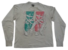 Screen Stars Best L Ballerina VTG Long Sleeve Tee Shirt VTG 80s Single Stitch