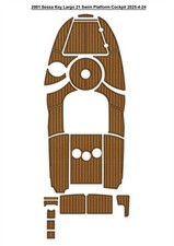 2001 Sessa Key Largo 21 Swim Platform Cockpit Pad Boat EVA Teak Deck Floor Mat