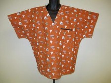 NEW-minor-flaw Texas Longhorns Sizes M-L NURSE/DOCTOR MEDICAL Unisex Scrubs