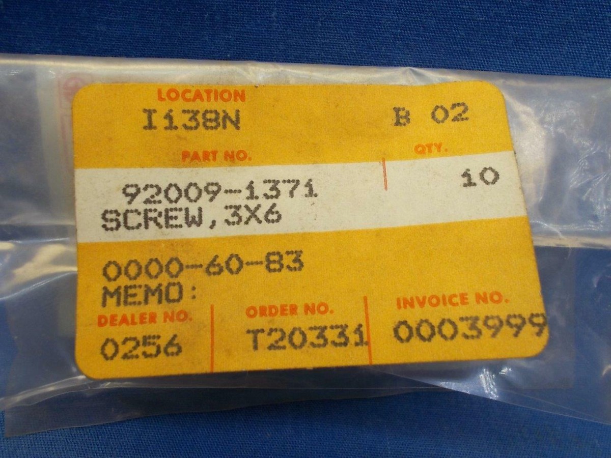 Kawasaki 92009-1371. Reed Valve Screw. Fits KX KXF KDX 