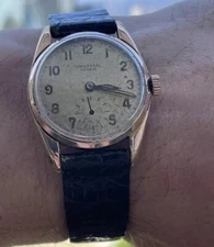 Vintage Universal Geneve Mens Dress Watch Cal 264 Gold Fill Swiss Tropical Dial