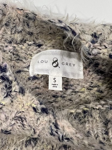 Lou & Grey Women’s Fuzzy Knit Light Multicolor Sweater Size S NWOT - Picture 4 of 8