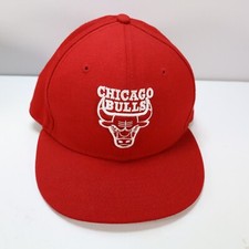 New Era 59Fifty Cap Hat NBA Chicago Bulls Windy City Red Fitted Hat 7 Wool