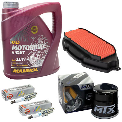 Wartung Set Öl 4L für Honda NC 750 NC 700 Integra Luftfilter Ölfilter Zündkerzen