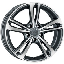 Cerchio in Lega MAK EMBLEMA 8x 18 pollici 5x112 ET42 CB76 GUN METAL MIRROR FACE