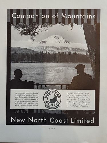 1930 Northern Pacific Yellowstone Park Line Fortune Magazine Print Advertisement