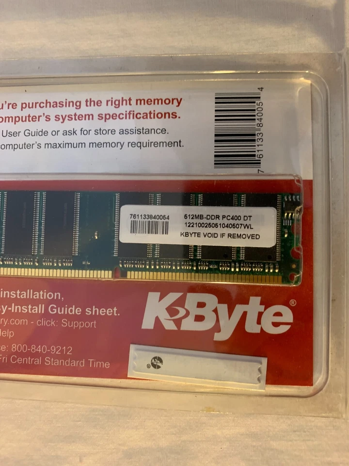 Kbyte Memory Upgrade 512MB PC3200 DDR DT Desktop 184 Pin DIMM - Image 3 of 4