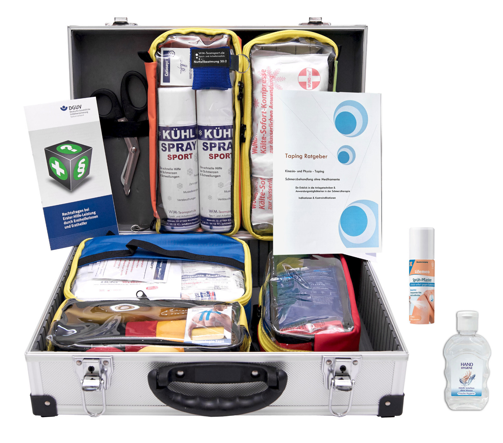 SPORT-Betreuerkoffer "ALU-PRO" mit Modultaschen inkl. aktueller DIN 13157/13164