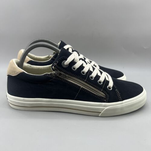 Taos Z Soul Size Zip Sneakers Women's Size 10 Black White Comfort Low Top Shoes