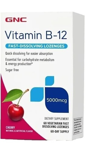 GNC Vitamin B-12 5000 mcg - Cherry - 60 Lozenges | 60 Servings | eBay