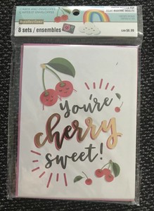 greeting cherry cards recollections envelopes notes flat sweet