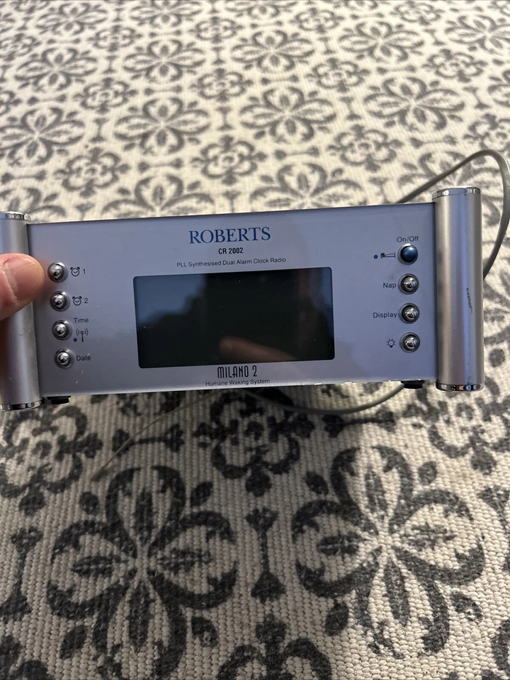 ROBERTS CR 2002 Milano 2 Humane Waking System Dual Alarm Clock Radio Auto Time - Image 2 of 3