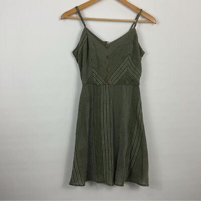 francesca's mini dress Francescas Samantha Button Front Flare Mini Dress Womens Size Medium