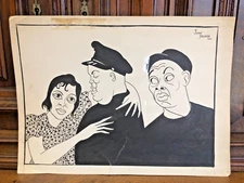 ORIGINAL 1931 JOHN DECKER CARICATURE DRAWING "PORGY" African American Play GEARY