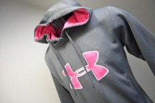 Under Armour Hoodie Fleece Storm Semi-Fitted Pull Over Sweater Womens Sz Medium