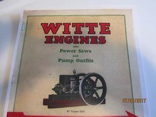 1927 witte Gas Engine, power saw, pump outfit Information Catalog