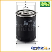 Oil filter Mann filter W713/18 for Opel Kadett E combo Rover