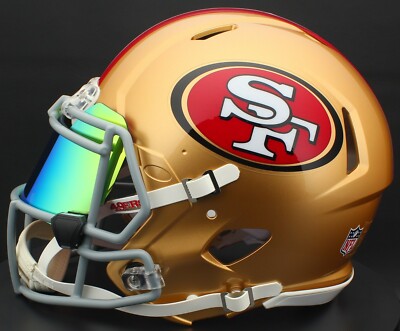 SAN FRANCISCO 49ers NFL Football Helmet with REVO YELLOW-GOLD
