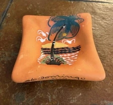 Vintage Mid Century Modern Clay Travel Ash Tray