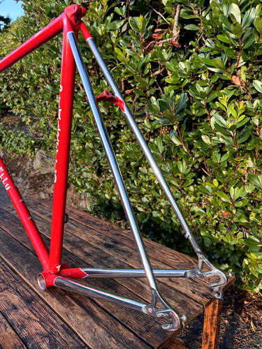 Cornice vintage anni 80 Pinarello Montello 58 cm ST 57 cm TT rosso/cromo - Foto 16 di 24
