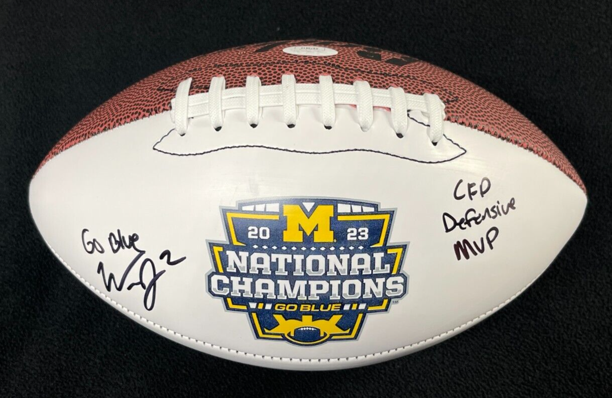 Will Johnson Autographed Signed Michigan Wolverines Inscribed National Champions Football 