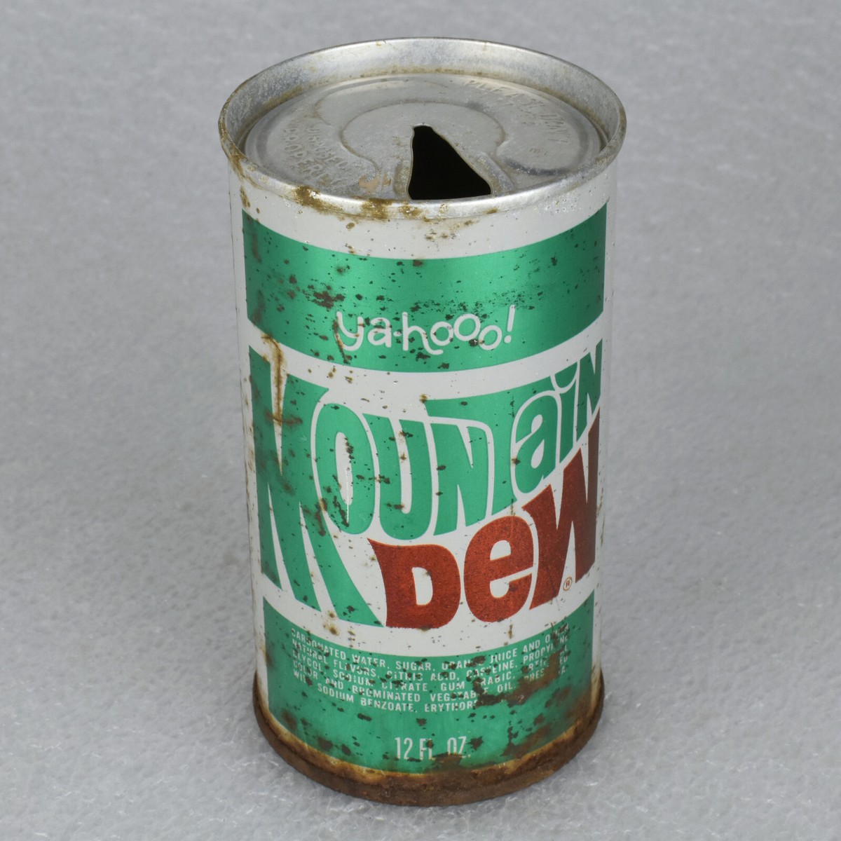 VTG 1970s Mountain Dew Soda Can 12oz 3-Piece Straight Steel
