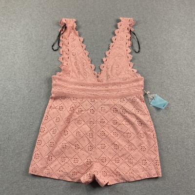 NEW Forever 21 Jumpsuit Short Womens Medium Sunny Spot Lace