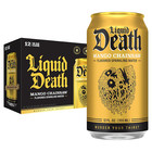 Liquid Death Mango Chainsaw Sparkling Water, 12 Oz Cans, 12-Pack, Low Calorie