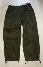 Vtg M-1951 Regular Medium Military Trousers Field Pants Cargo Sateen Size 32x27