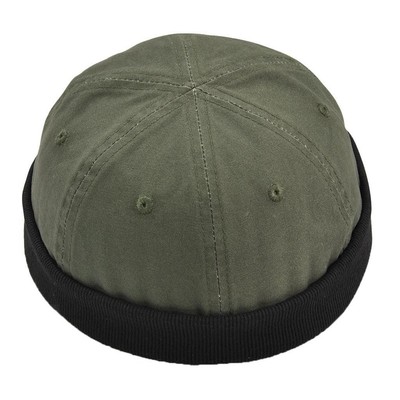 Herren Retro Docker Leon Beanie Mütze Aus Reiner Baumwolle