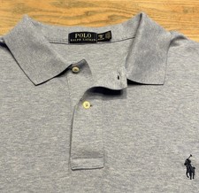 Polo Ralph Lauren Blue Polo Shirt Mens 2XB BIG Short Sleeve Soft Touch Blue Pony