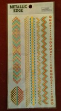 Metallic Edge Temporary Tattoos Large Geometric Gold Turquoise Red Yellow