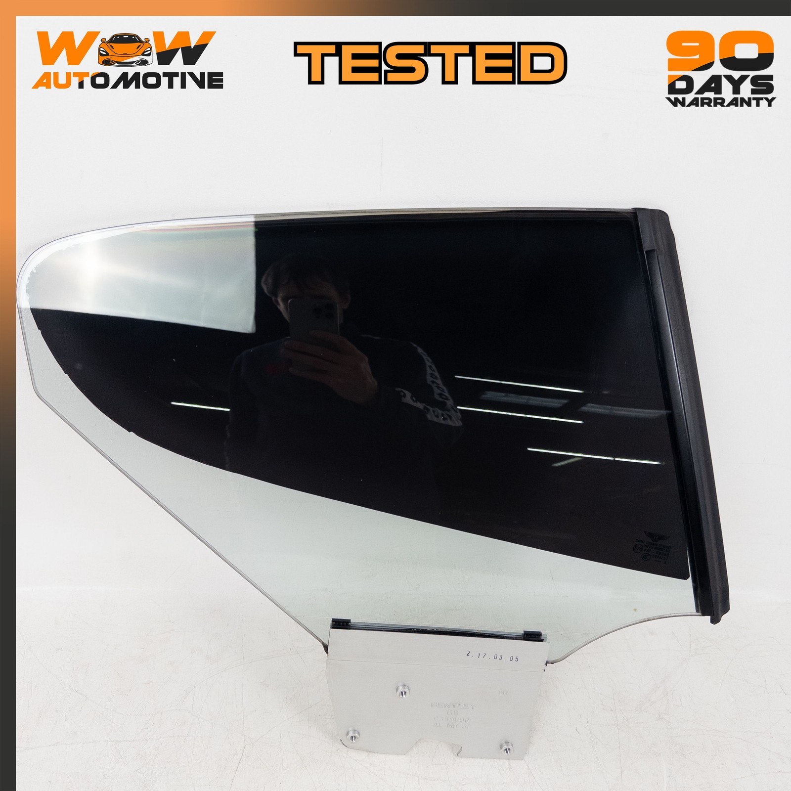 04-13 BENTLEY CONTINENTAL GT REAR RIGHT PASSENGER SIDE QUARTER WINDOW GLASS OEM