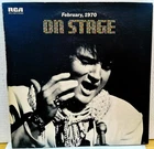 Elvis Presley – On Stage, February 1970 EX  Vinyl Reissue	Rock & Roll, Country