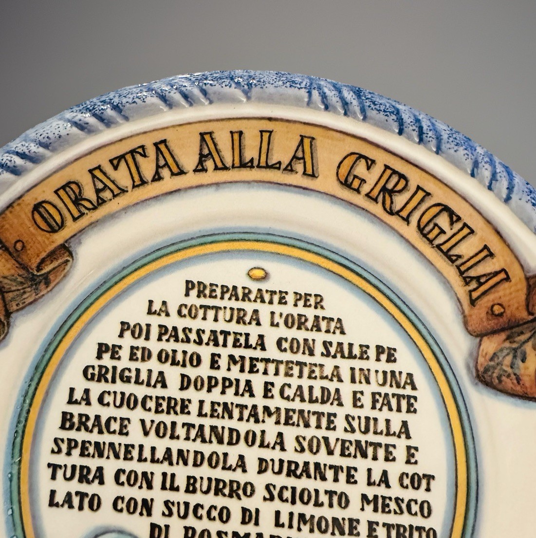 La Compagnia Dei Decori Italian Ceramic Plate Orata Alla Griglia Recipe