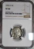 NGC VF-30 1925-S Buffalo Nickel, Well-Detailed, Scarce Date specimen.