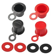 4PCS Battery Terminal Cover, Positive & Negative Pole Battery Top Post Cap 
