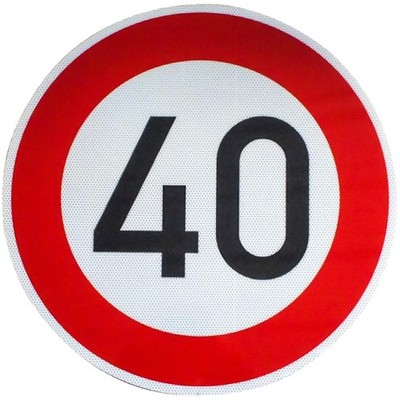 ORIGINAL RA2 Verkehrsschild Nr. 274-40 40 km/h Verkehrszeichen Schild RAL RSA-21