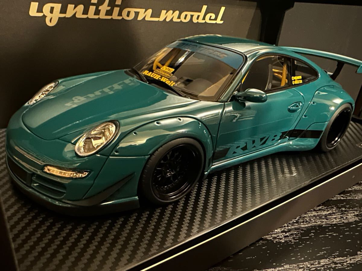 1/18 IG3249 RWB 997 Green ignition model Porsche RAUH-Welt 1/18 IG3249 RWB 997 Green ignition model Porsche RAUH-Welt