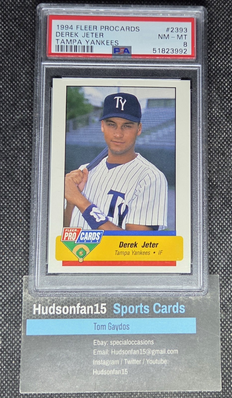 Derek Jeter 1994 Fleer Procards Tampa Yankees #2393 PSA 8 NM-MT XRC New York