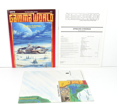 Gamma World GW10 Epislon Cyborgs 1987 TSR7513 Original Has Map