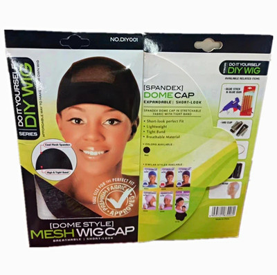 DIY WIG Spandex Dome Cap Mesh Wigcap atmungsaktiv dehnbar schwarz