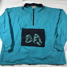 Vintage Disney Mickey Mouse Pullover Windbreaker Blue Size XL Made in USA