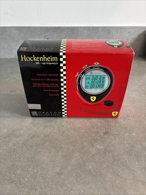 VINTAGE FERRARI Hockenheim 500 Lap Stoppuhr Oregon Scientific Chronograph