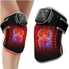 Red Light Therapy for Knee: Knee Massager with 6 Heat and 5 Vibration Cordles...